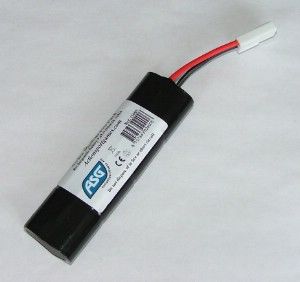 Batterie 9,6v 1100mAh, type mini, NiMH 'ASG'