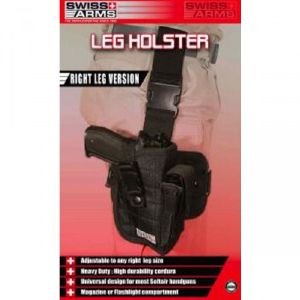 Holster de cuisse droit, 'Swiss Arms', noir.