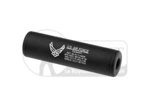 Silencieux 110mm, marquage US AIR FORCE 'King Arms' Noir. .