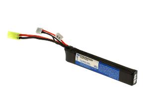 Batterie LiPo 7.4v 1100mAh (15C) tube crosse 'Pirate Arms'.