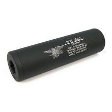 Silencieux 110mm, marquage Navy Seals 'King Arms' Noir